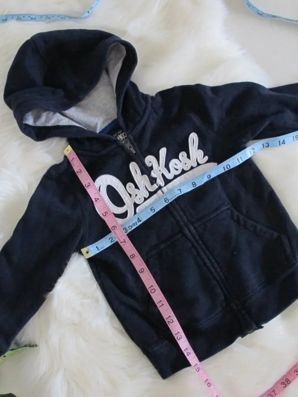 Oshkosh | Full Zip Hoodie Navy Blue Front Pocket